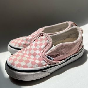 Pink checkered Vans